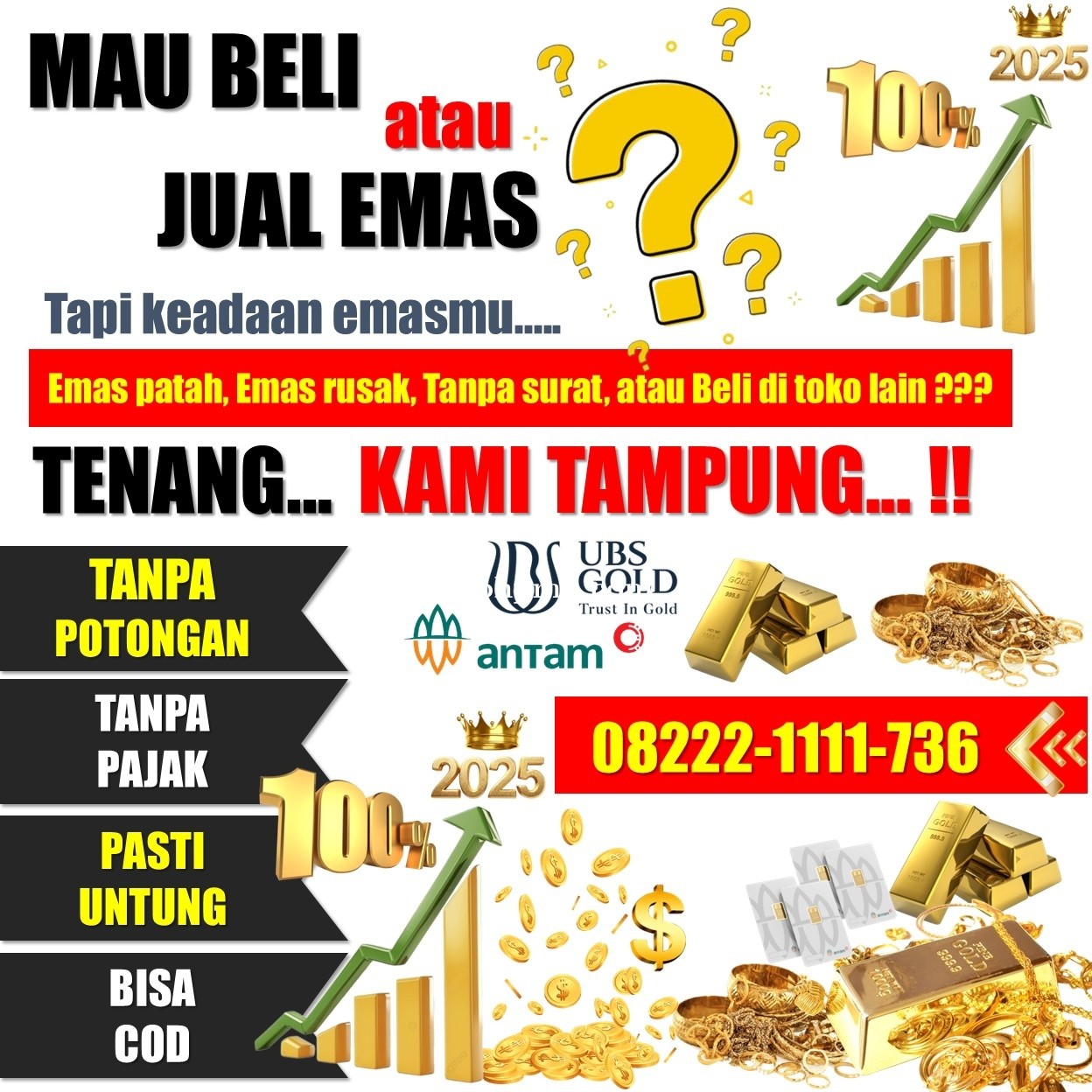 0822-2111-1736 [ TANPA POTONGAN ], Harga Jual Emas Cukim Hari Ini Tabaru